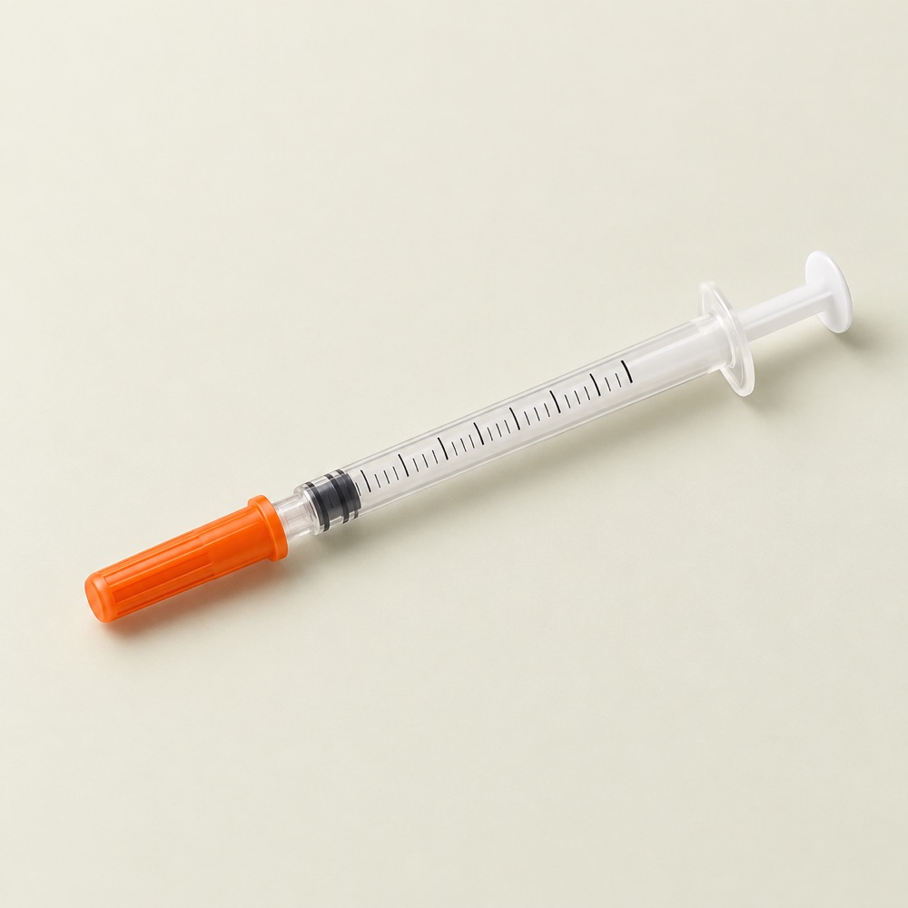 1mL Insulin Syringe — illustrative image; actual product may differ.